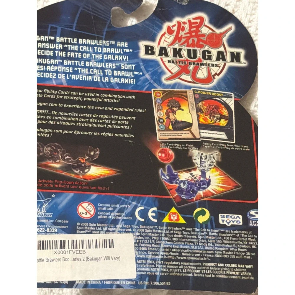 Bakugan‎ Battle Brawlers Booster Pack Series 2 With Metal Gate Card Blue Falcon
